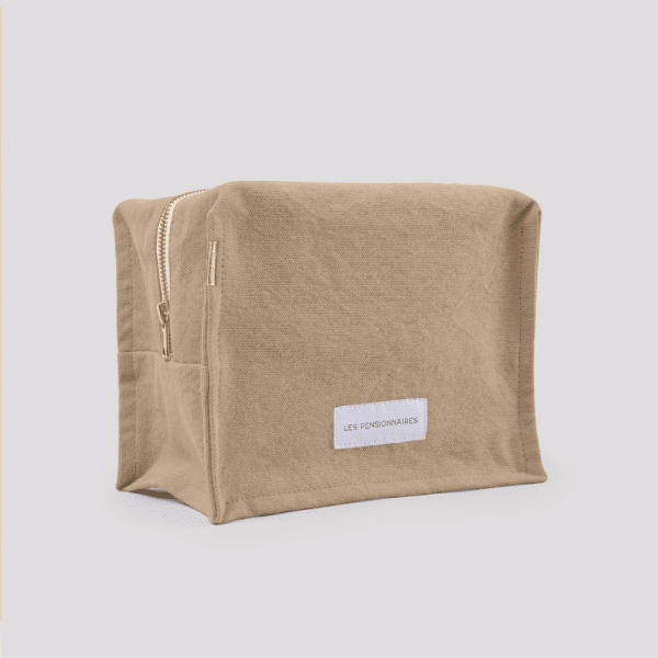Trousse cube beige