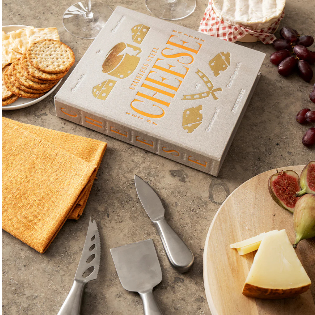 Coffret fromage fabriqué par printworks en acier inoxydable idée présentation