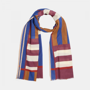 Foulard Moismont en coton léger aux motifs élégants, accessoire textile doux et respirant. Tissage fait main - Family Store Foulard Moismont en coton léger aux motifs élégants, accessoire textile doux et respirant. Tissage fait main - Family Store