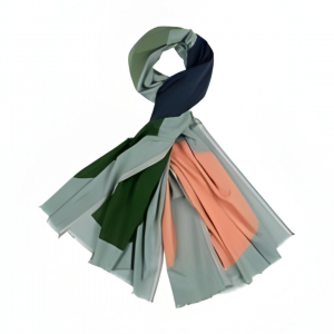 Foulard Moismont en coton léger aux motifs élégants, accessoire textile doux et respirant. Tissage fait main - Family Store