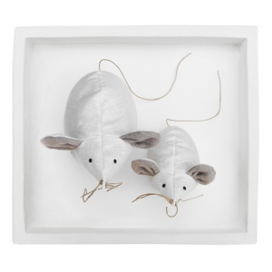 Souris bloque porte pour les personnes qui apprécient les jeu de textiles, lignes épuré et couleurs naturelles en Lin - Family Store